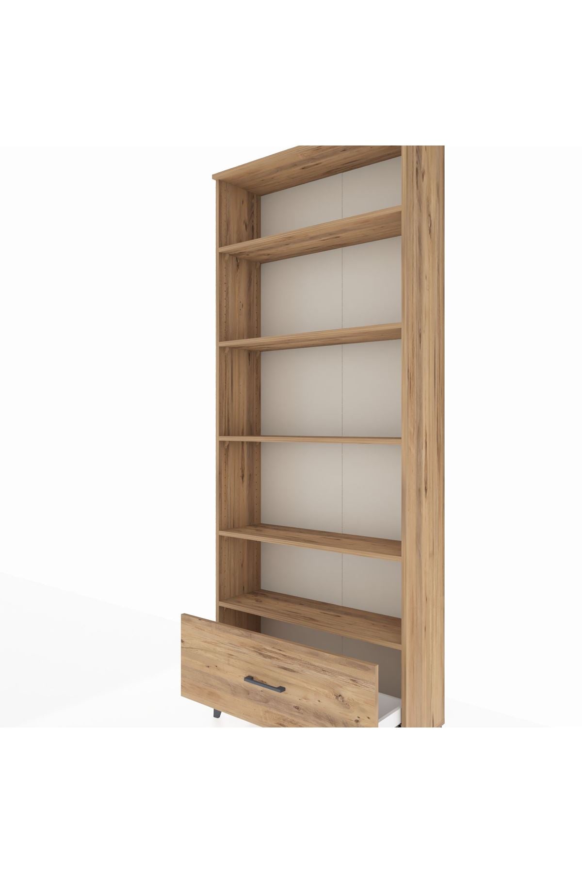 Arges Dolap 5 Raflı Tek Çekmeceli 88x30x221 Çam-Çam