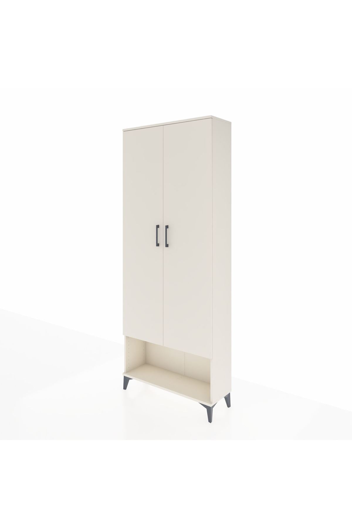 Arges Dolap 2 Raflı 2 Kapaklı Tek Askılı 88x30x221 Aytaşı-Aytaşı