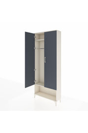 Arges Dolap 2 Raflı 2 Kapaklı Tek Askılı 88x30x221 Aytaşı-Antrasit