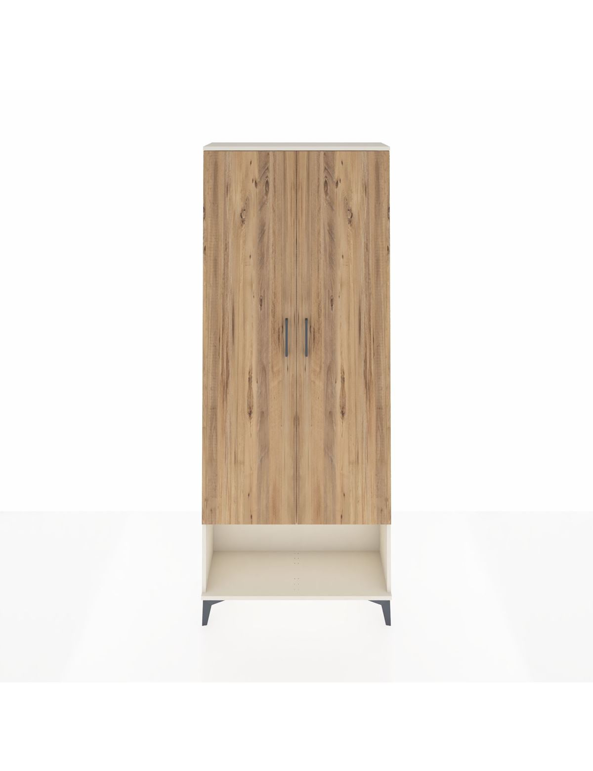 Arges Dolap 2 Raflı 2 Kapaklı Tek Askılı 88x30x221 Aytaşı-Çam