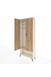 Arges Dolap 2 Raflı 2 Kapaklı Tek Askılı 88x30x221 Aytaşı-Çam