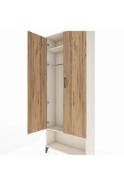 Arges Dolap 2 Raflı 2 Kapaklı Tek Askılı 88x30x221 Aytaşı-Çam