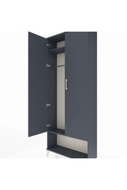 Arges Dolap 2 Raflı 2 Kapaklı Tek Askılı 88x30x221 Antrasit-Antrasit