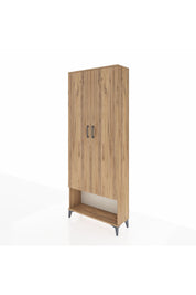 Arges Dolap 2 Raflı 2 Kapaklı Tek Askılı 88x30x221 Çam-Çam