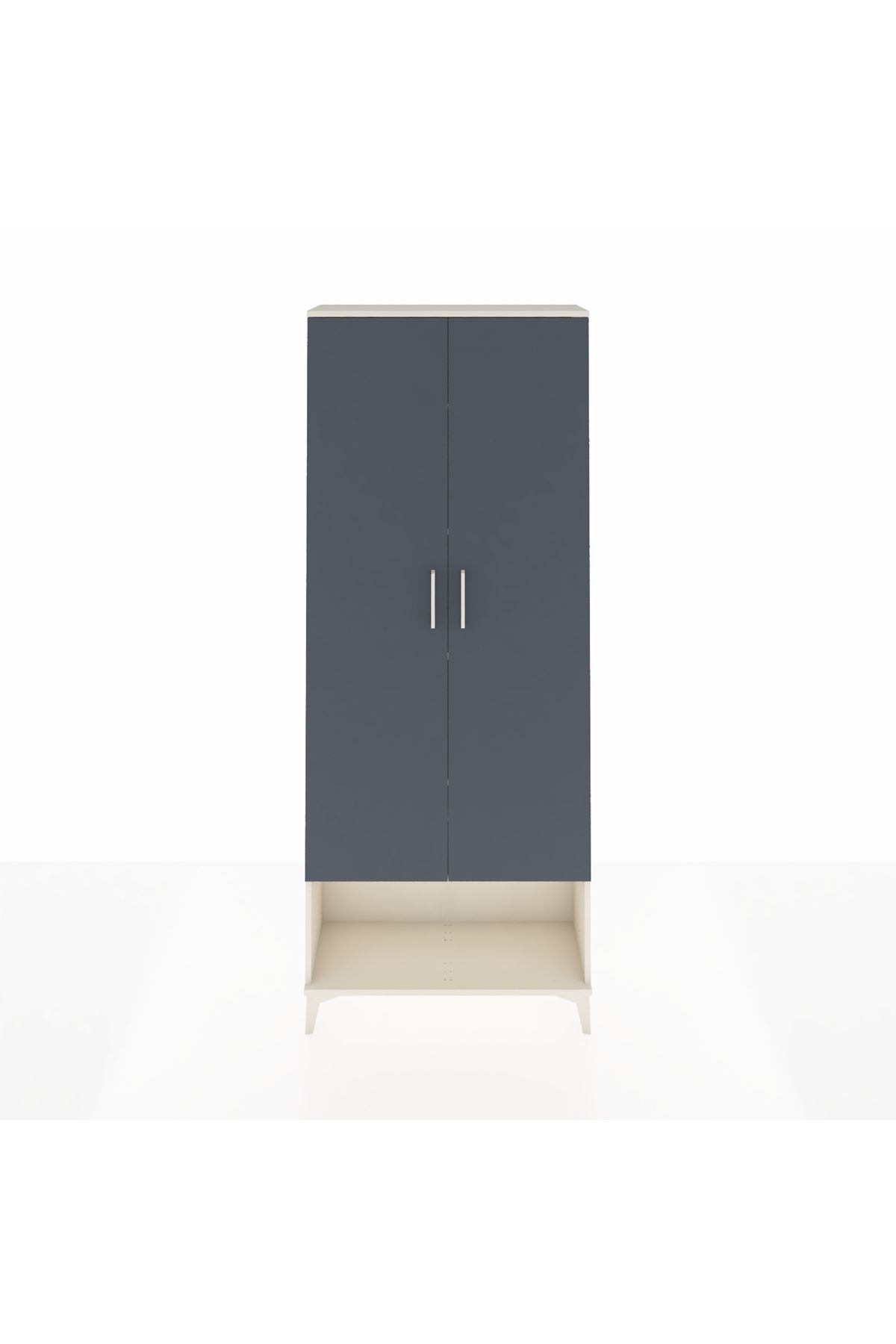 Arges Dolap 5 Raflı 2 Kapaklı 88x30x221 Aytaşı-Antrasit