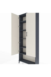 Arges Dolap 5 Raflı 2 Kapaklı 88x30x221 Antrasit-Aytaşı