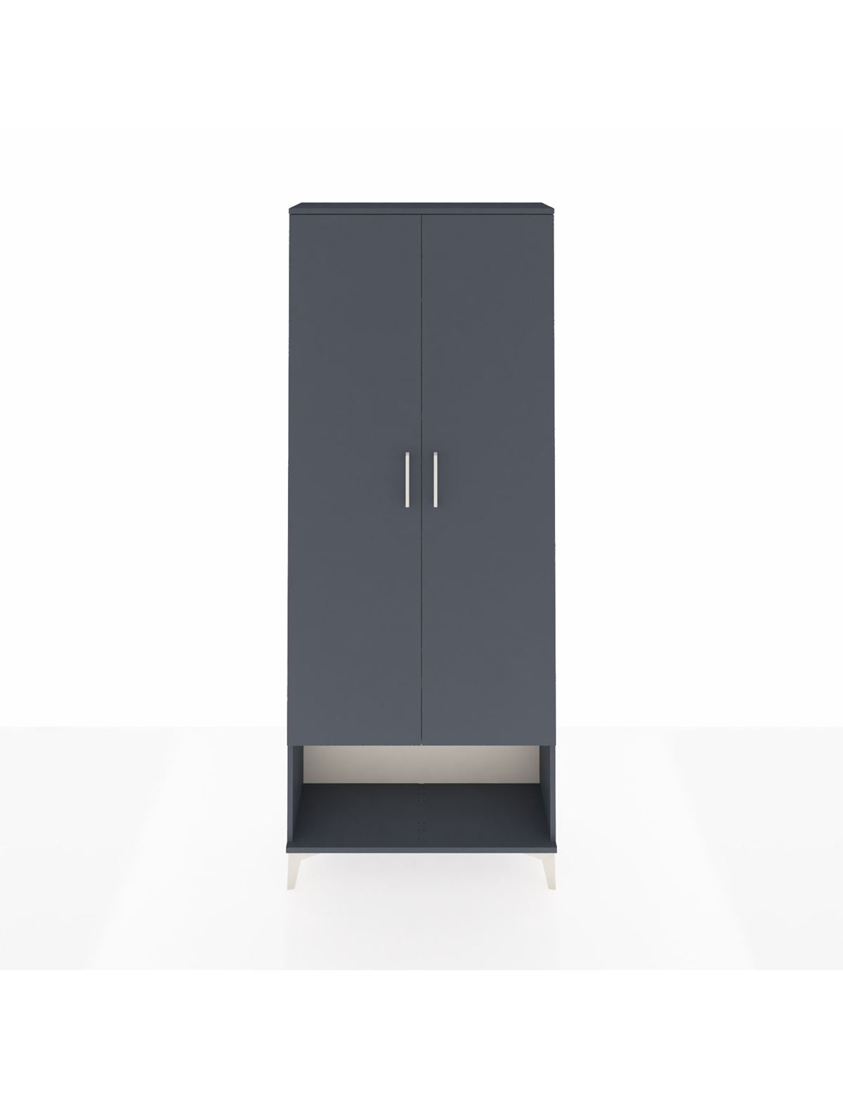 Arges Dolap 5 Raflı 2 Kapaklı 88x30x221 Antrasit-Antrasit