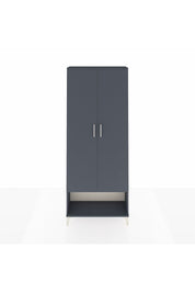 Arges Dolap 5 Raflı 2 Kapaklı 88x30x221 Antrasit-Antrasit