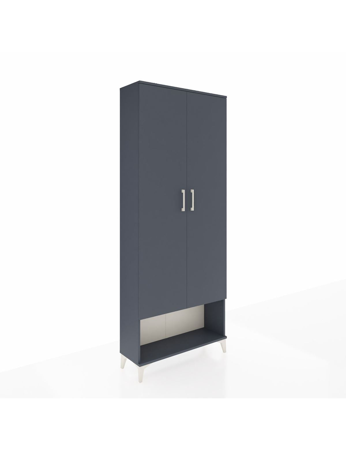 Arges Dolap 5 Raflı 2 Kapaklı 88x30x221 Antrasit-Antrasit