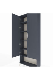 Arges Dolap 5 Raflı 2 Kapaklı 88x30x221 Antrasit-Antrasit