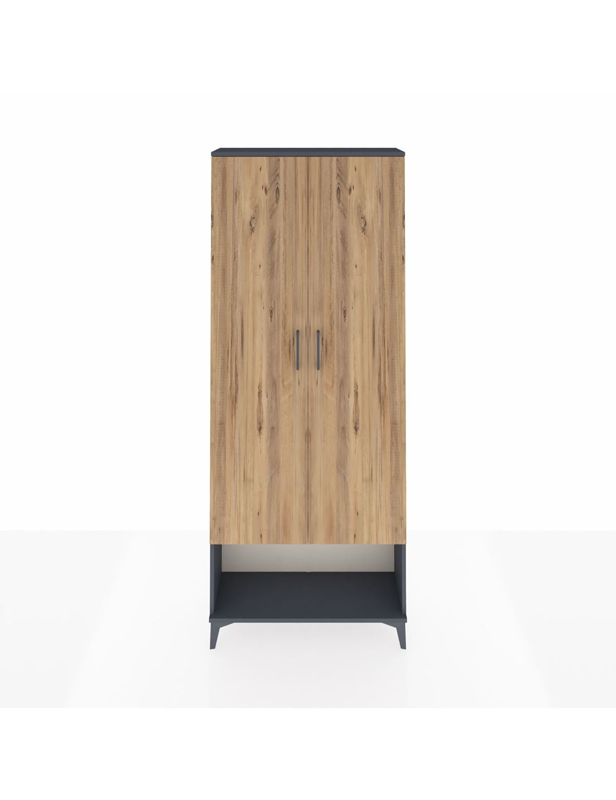 Arges Dolap 5 Raflı 2 Kapaklı 88x30x221 Antrasit-Çam