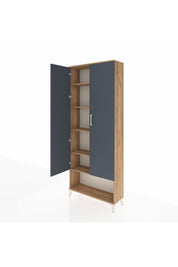 Arges Dolap 5 Raflı 2 Kapaklı 88x30x221 Çam-Antrasit