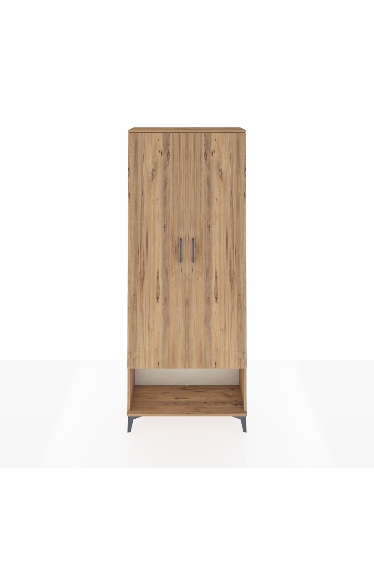 Arges Dolap 5 Raflı 2 Kapaklı 88x30x221 Çam-Çam