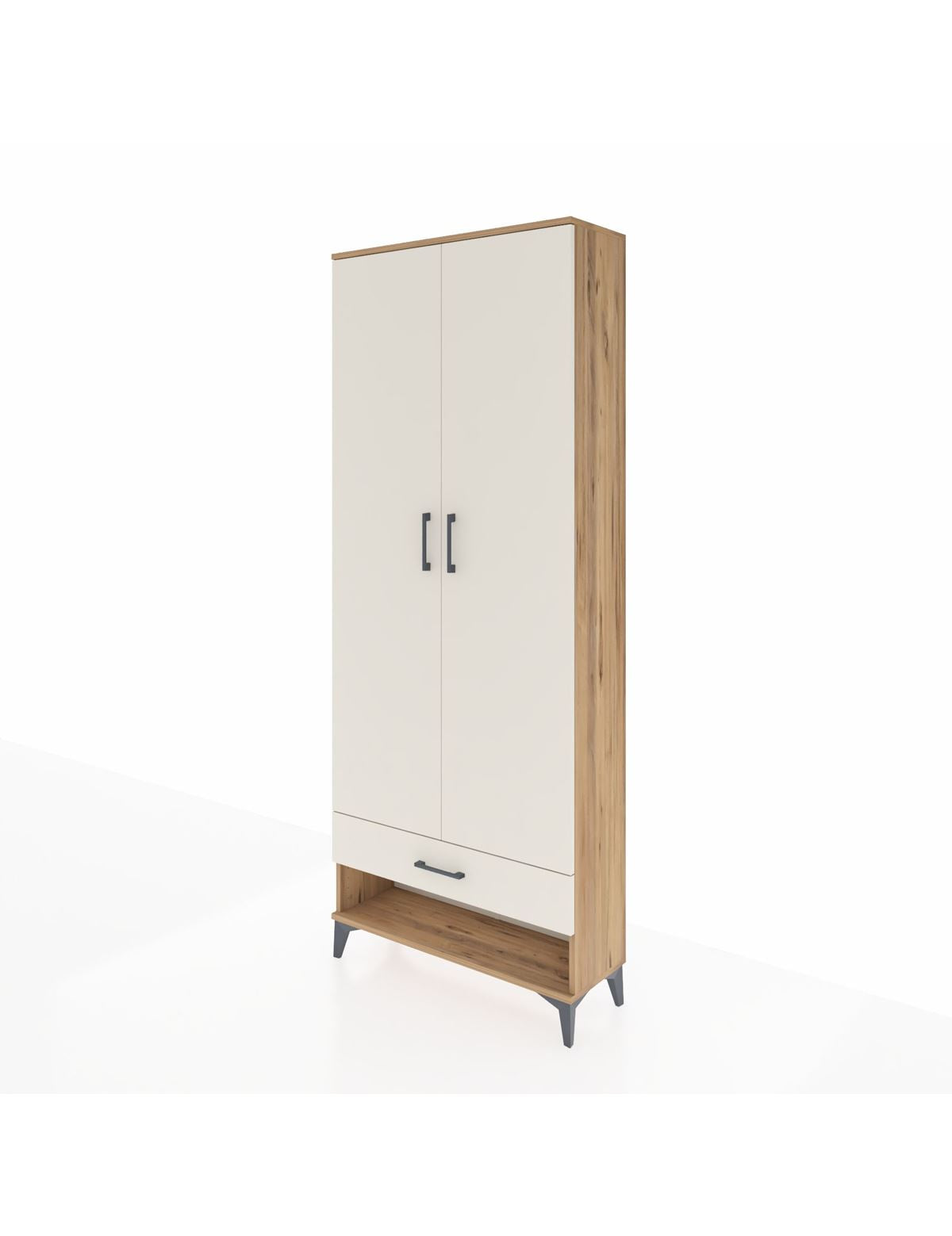 Arges Dolap 2 Raflı Tek Çekmeceli Tek Askılı 88x30x221 - S30M015V7A