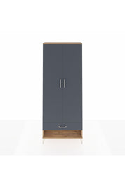 Arges Dolap 2 Raflı Tek Çekmeceli Tek Askılı 88x30x221 Çam-Antrasit