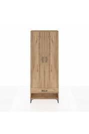 Arges Dolap 2 Raflı Tek Çekmeceli Tek Askılı 88x30x221 Çam-Çam