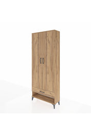 Arges Dolap 2 Raflı Tek Çekmeceli Tek Askılı 88x30x221 Çam-Çam