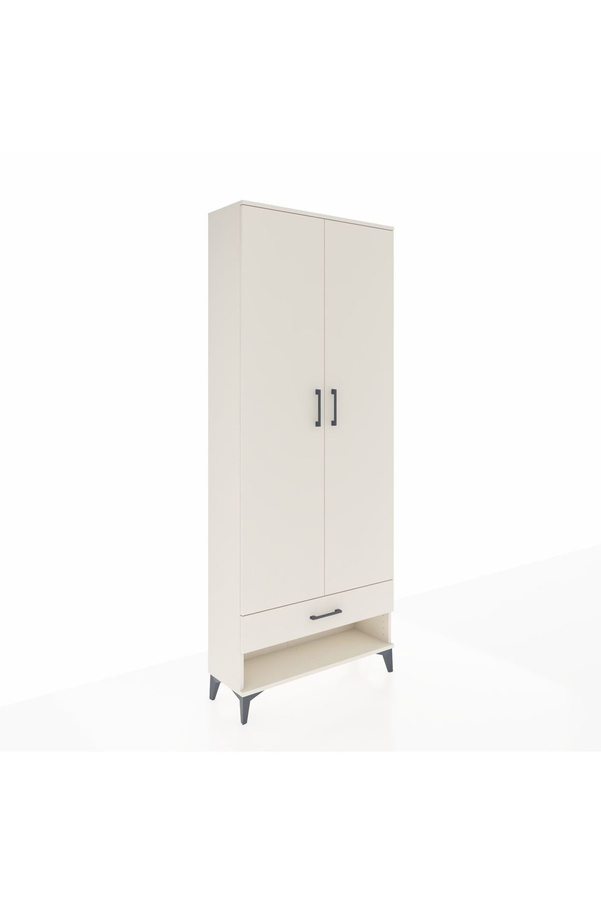 Arges Dolap 5 Raflı Tek Çekmeceli 2 Kapaklı 88x30x221 Aytaşı-Aytaşı