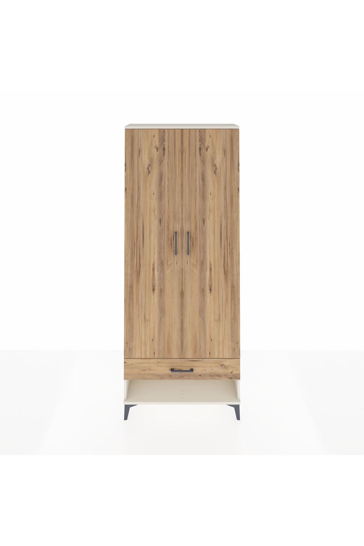 Arges Dolap 5 Raflı Tek Çekmeceli 2 Kapaklı 88x30x221 Aytaşı-Çam