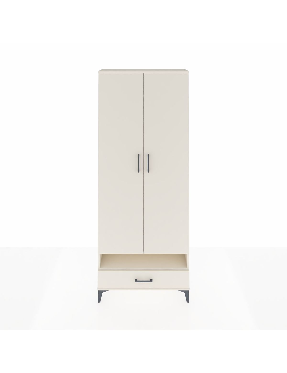 Arges Dolap 2 Raflı Tek Çekmeceli Tek Askılı 88x30x221 Aytaşı-Aytaşı