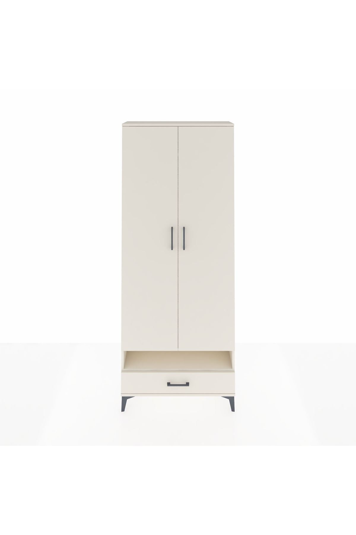 Arges Dolap 2 Raflı Tek Çekmeceli Tek Askılı 88x30x221 Aytaşı-Aytaşı