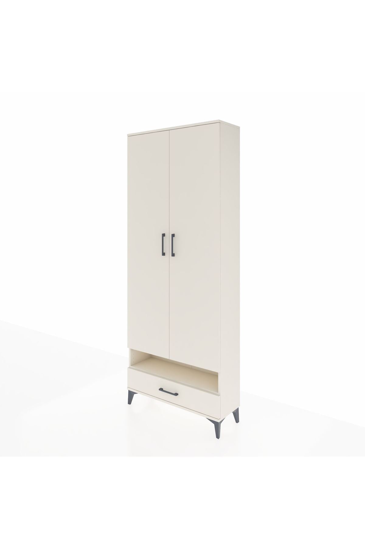 Arges Dolap 2 Raflı Tek Çekmeceli Tek Askılı 88x30x221 Aytaşı-Aytaşı