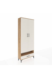 Arges Dolap 2 Raflı Tek Çekmeceli Tek Askılı 88x30x221 Çam-Aytaşı