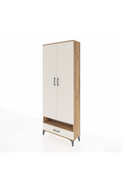 Arges Dolap 2 Raflı Tek Çekmeceli Tek Askılı 88x30x221 Çam-Aytaşı