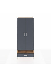 Arges Dolap 2 Raflı Tek Çekmeceli Tek Askılı 88x30x221 Çam-Antrasit