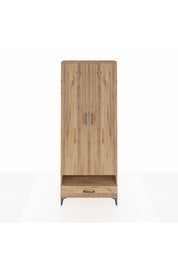 Arges Dolap 2 Raflı Tek Çekmeceli Tek Askılı 88x30x221 Çam-Çam