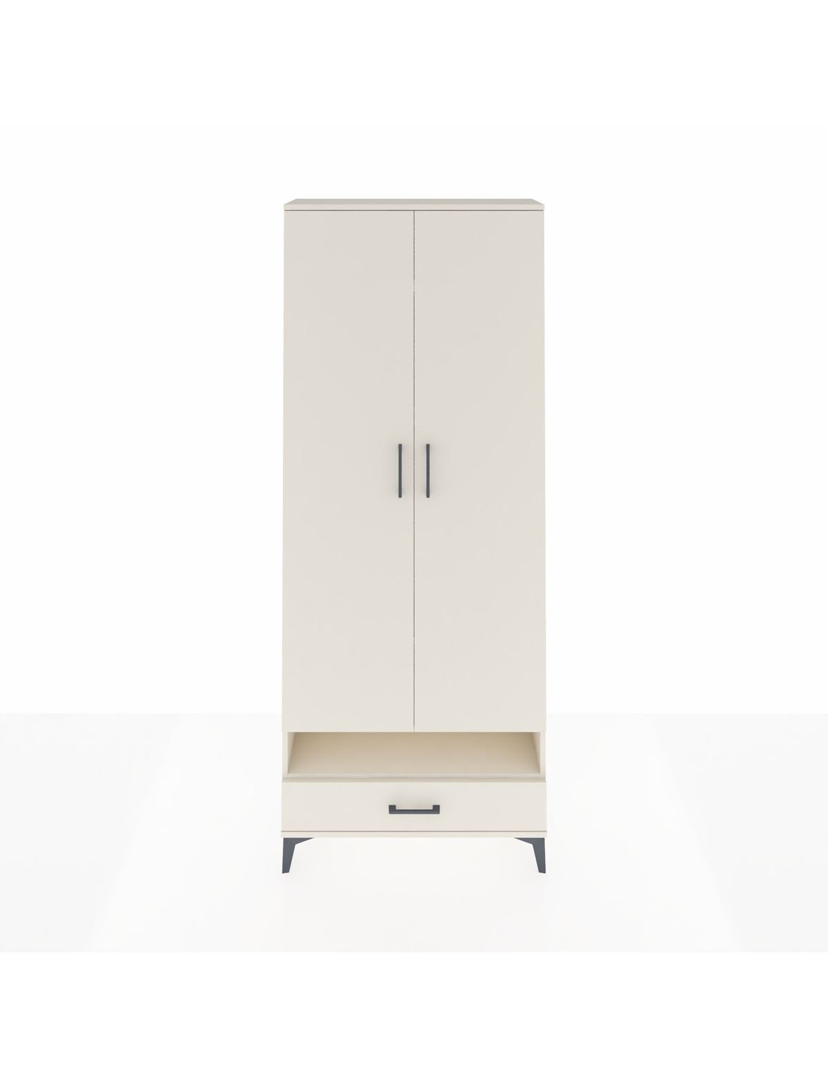 Arges Dolap 6 Raflı Tek Çekmeceli 2 Kapaklı 88x30x221 Aytaşı-Aytaşı