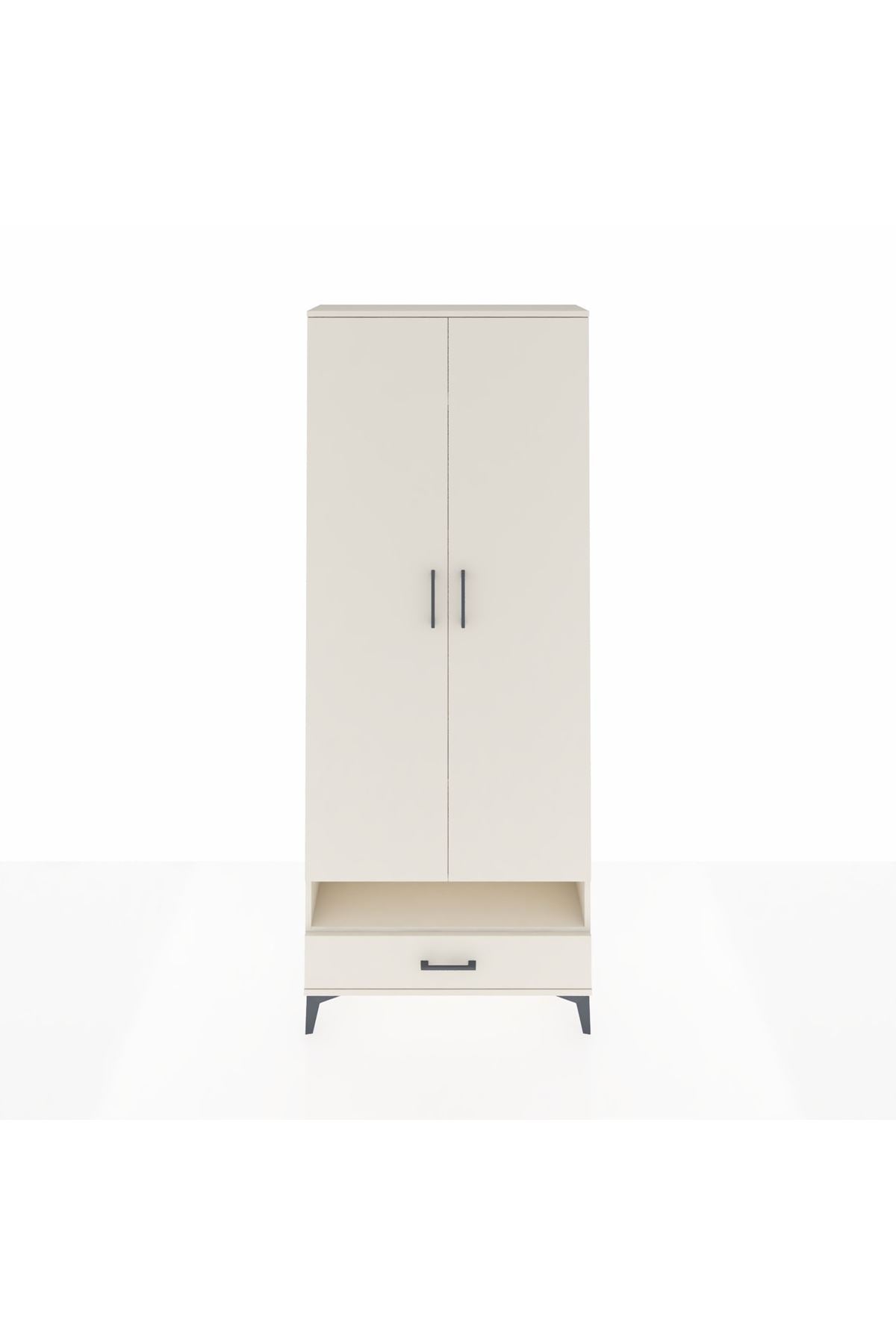 Arges Dolap 6 Raflı Tek Çekmeceli 2 Kapaklı 88x30x221 Aytaşı-Aytaşı