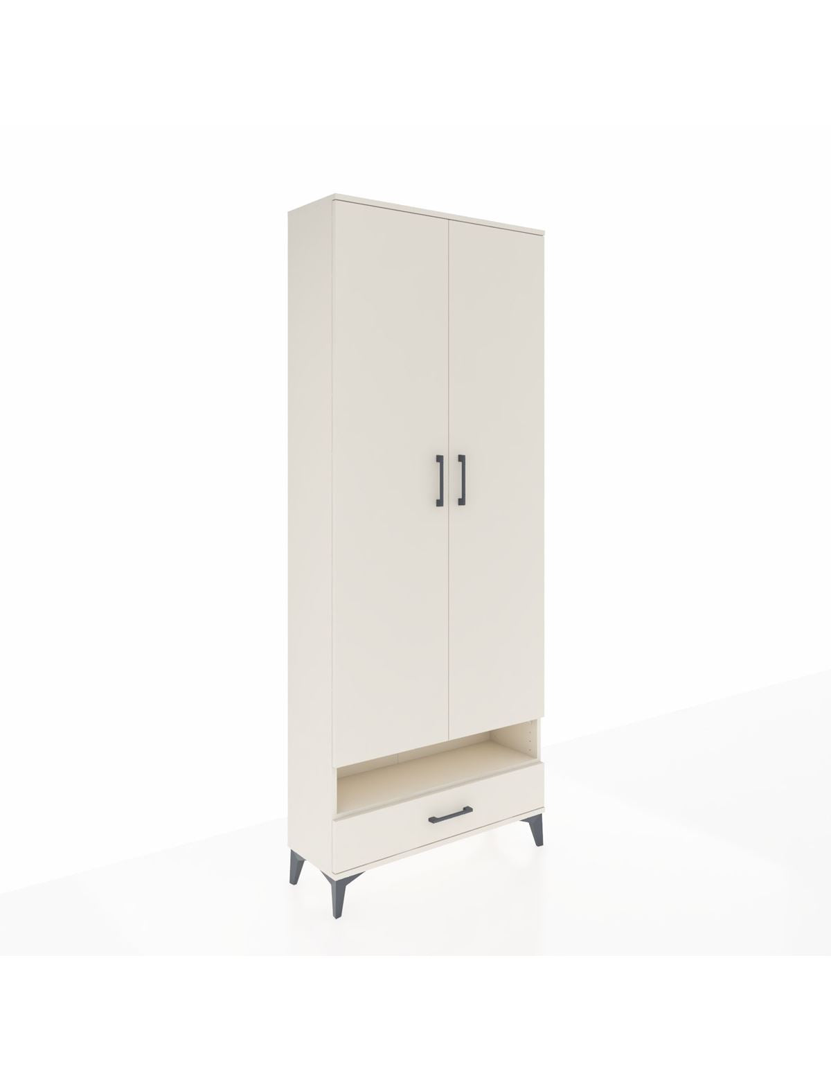 Arges Dolap 6 Raflı Tek Çekmeceli 2 Kapaklı 88x30x221 Aytaşı-Aytaşı