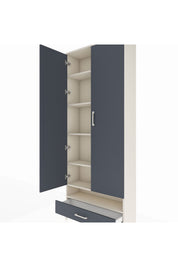 Arges Dolap 6 Raflı Tek Çekmeceli 2 Kapaklı 88x30x221 - S30M018V2A
