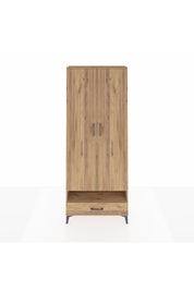 Arges Dolap 6 Raflı Tek Çekmeceli 2 Kapaklı 88x30x221 Çam-Çam