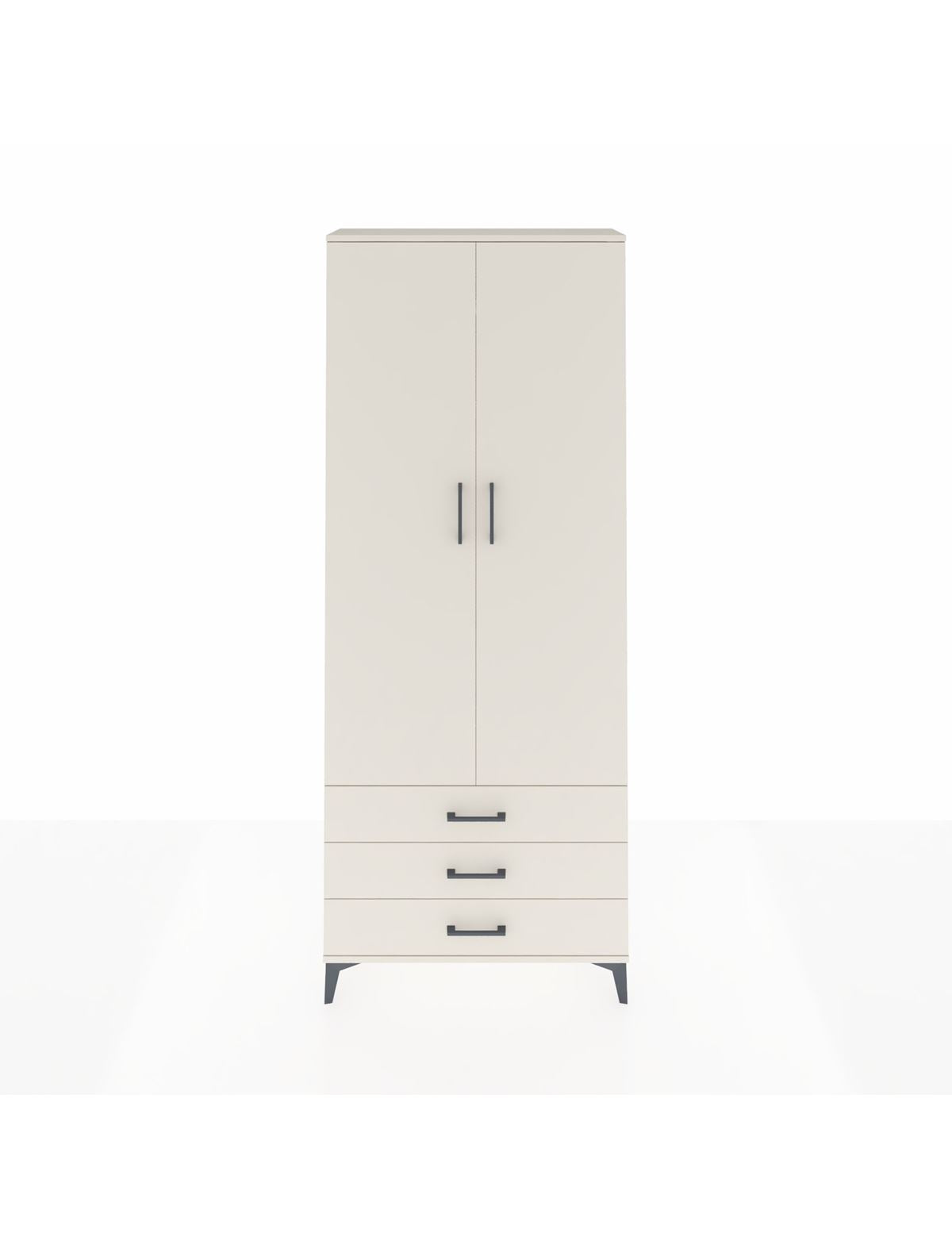 Arges Dolap 2 Raflı 3 Çekmeceli Tek Askılı 88x30x221 Aytaşı-Aytaşı