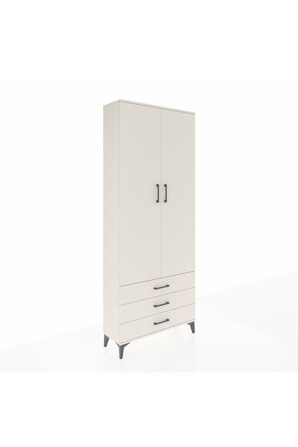 Arges Dolap 2 Raflı 3 Çekmeceli Tek Askılı 88x30x221 Aytaşı-Aytaşı