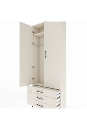 Arges Dolap 2 Raflı 3 Çekmeceli Tek Askılı 88x30x221 Aytaşı-Aytaşı