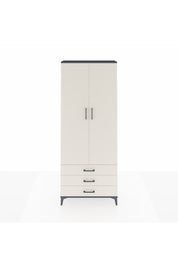 Arges Dolap 2 Raflı 3 Çekmeceli Tek Askılı 88x30x221 Antrasit-Aytaşı