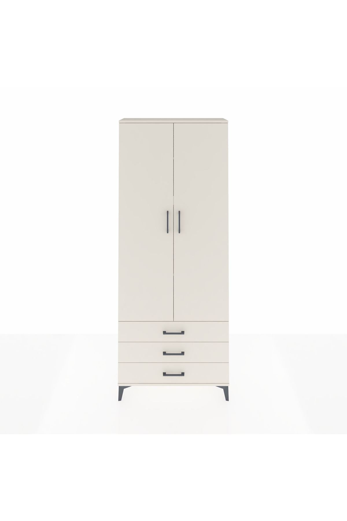 Arges Dolap 4 Raflı 3 Çekmeceli 2 Kapaklı 88x30x221 Aytaşı-Aytaşı