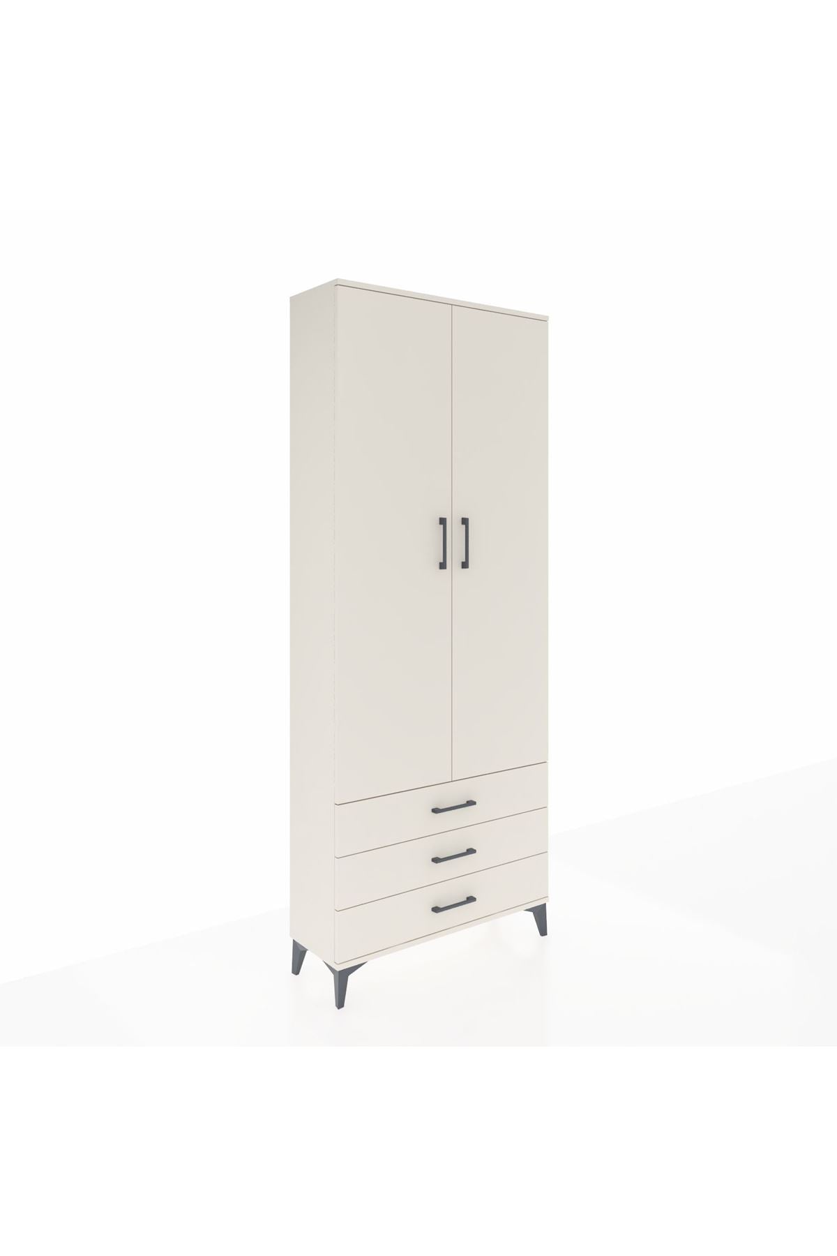 Arges Dolap 4 Raflı 3 Çekmeceli 2 Kapaklı 88x30x221 Aytaşı-Aytaşı