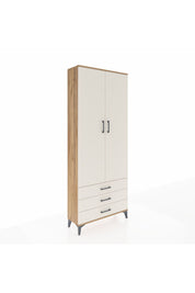 Arges Dolap 4 Raflı 3 Çekmeceli 2 Kapaklı 88x30x221 Çam-Aytaşı