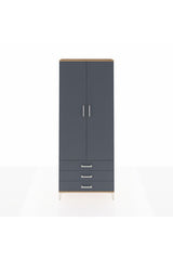 Arges Dolap 4 Raflı 3 Çekmeceli 2 Kapaklı 88x30x221