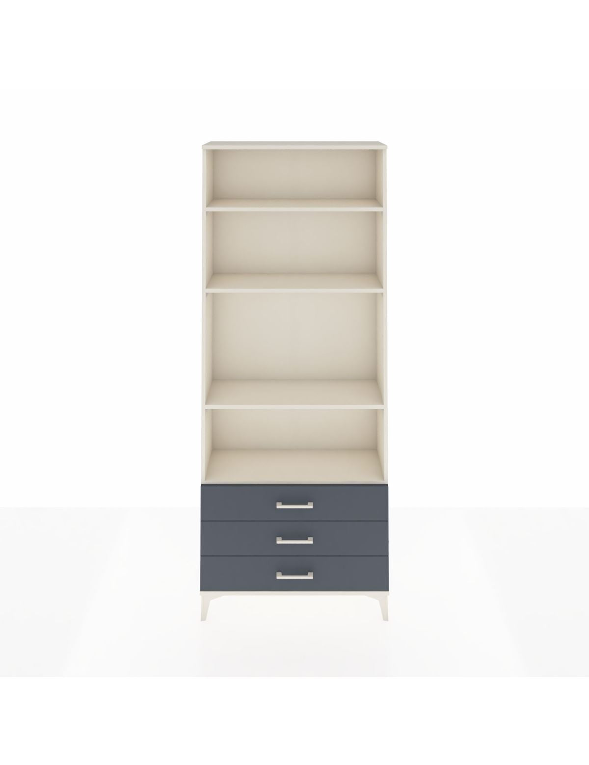 Arges Dolap 4 Raflı 3 Çekmeceli 88x30x221 Aytaşı-Antrasit