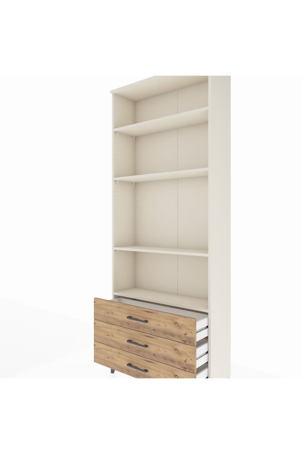 Arges Dolap 4 Raflı 3 Çekmeceli 88x30x221 Aytaşı-Çam