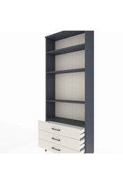 Arges Dolap 4 Raflı 3 Çekmeceli 88x30x221 Antrasit-Aytaşı