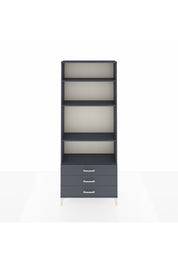 Arges Dolap 4 Raflı 3 Çekmeceli 88x30x221 Antrasit-Antrasit