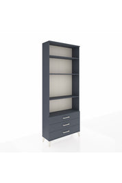 Arges Dolap 4 Raflı 3 Çekmeceli 88x30x221 Antrasit-Antrasit