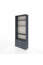 Arges Dolap 4 Raflı 3 Çekmeceli 88x30x221 Antrasit-Antrasit