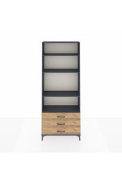 Arges Dolap 4 Raflı 3 Çekmeceli 88x30x221 Antrasit-Çam